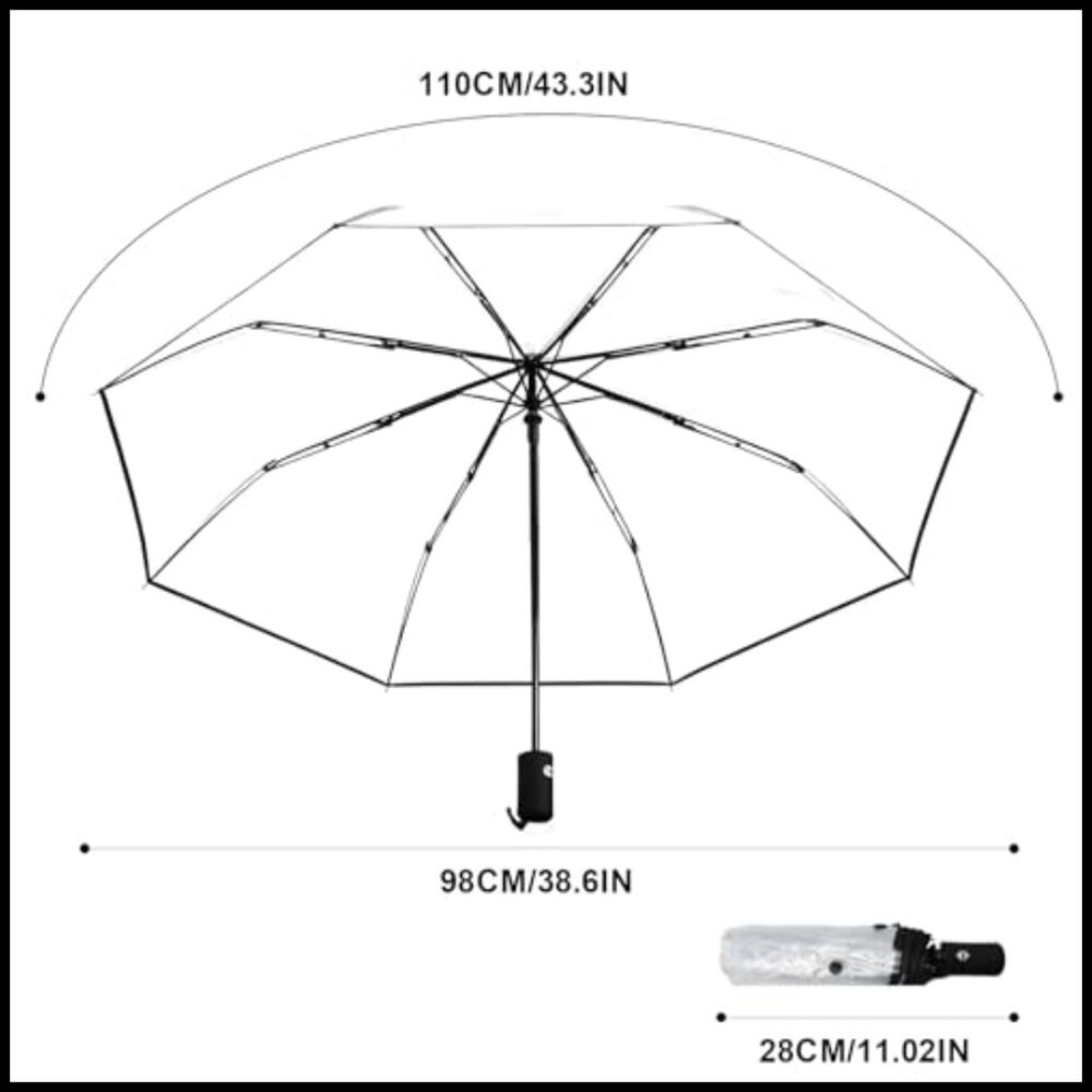 Automatic Clear Umbrella Large Transparent Foldab… - image 2
